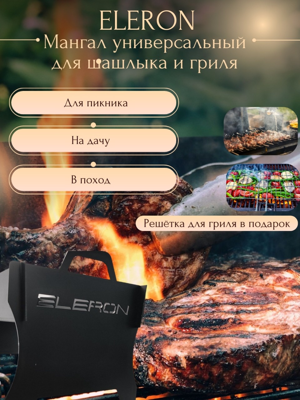 Мангал ELERON разборный Euni000012