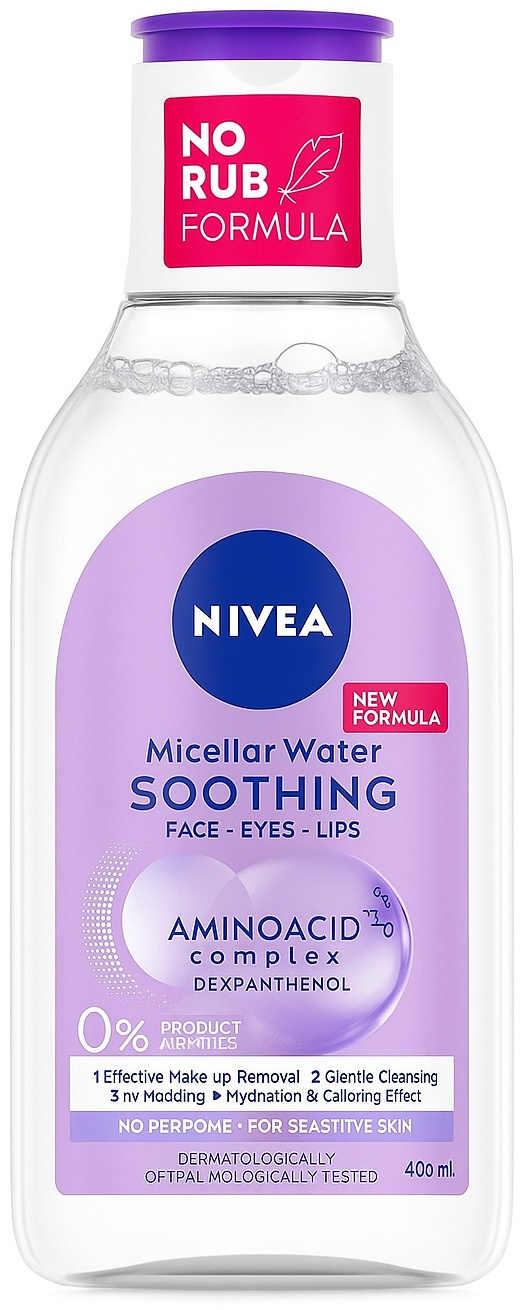 NIVEA Успокаивающая мицеллярная вода для лица,глаз и губ мицеллярная вода 400 мл