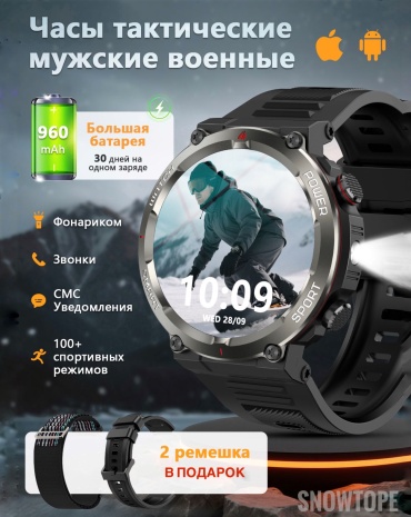 SNOWTOPE C15PRO 53 мм черно-серый-черный