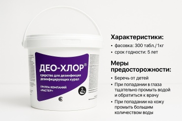 Таблетки Део-Хлор Део-Хлор 1020 мл 1 кг
