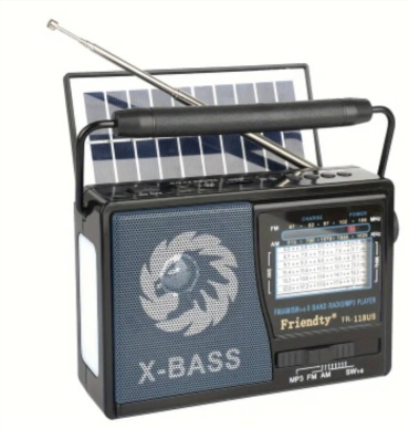 Радиоприемник с солнечной панелью X-BASS