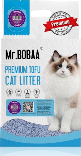 Наполнитель Mr.BOBAA Tofu Лаванда утилизирующий 7 л