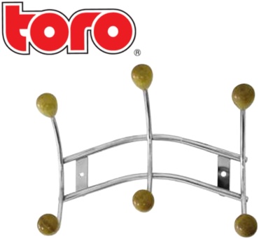 Toro крючок хромированный 3 шт, металл, дерево