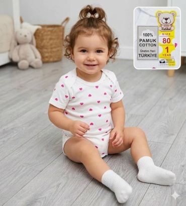 Боди BabyToo белый, розовый