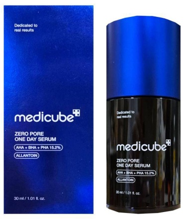 Medicube сыворотка Сыворотка с кислотами для кожи с расширенными порами One-day Zero Pore One-day Serum, 30 мл для лица 30 мл