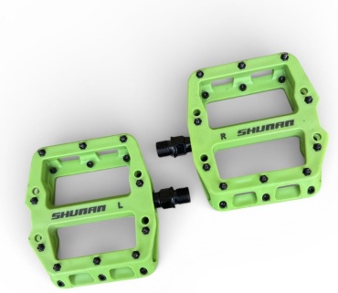 Платформенные SHUNAN Bicycle pedal зеленый