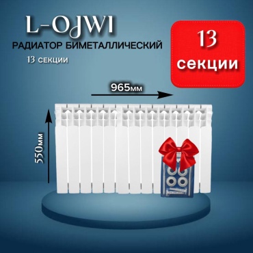 L-OJWI секционный L500/100 биметаллический 965х550 мм