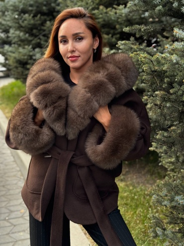 Пальто LIARA MODA темно-коричневый