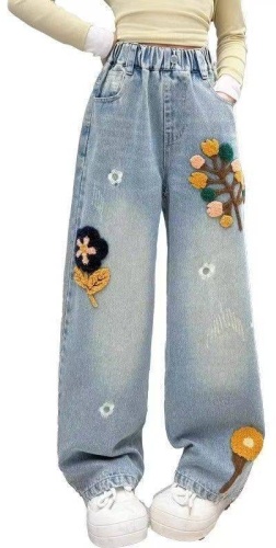 Джинсы расклешенные FASHION синий