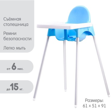 Стульчик классический Альтернатива 2387940 голубой