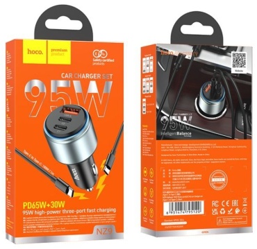 Зарядное устройство Hoco NZ9 USB Type-C, USB 95 Вт черный