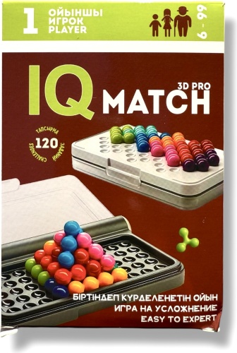 Настольная игра Игра-головоломка IQ MATCH 3D PRO (красная, с башней)
