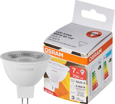 Osram 7W GU5.3, светодиодная, нейтральный белый