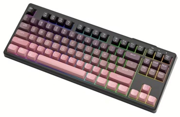 Клавиатура FreeWolf M87 gradient розовый
