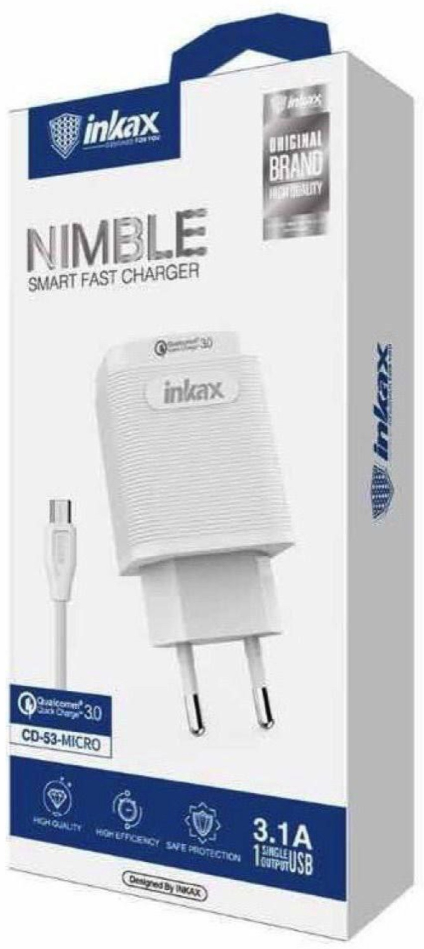 Зарядное устройство Inkax CD-53 micro USB белый
