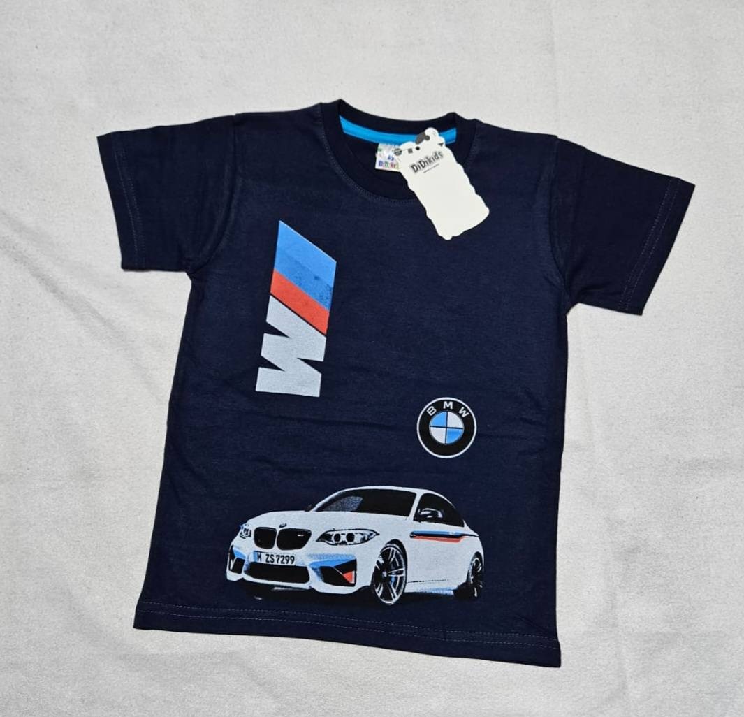 Футболка Didi kids логотип BMW, машина темно-синий