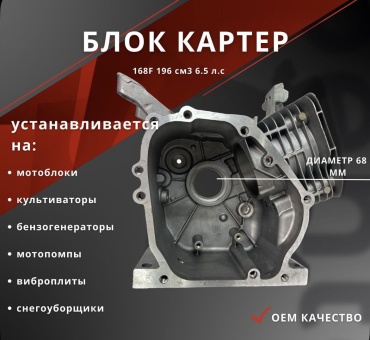 Блок цилиндра 168F