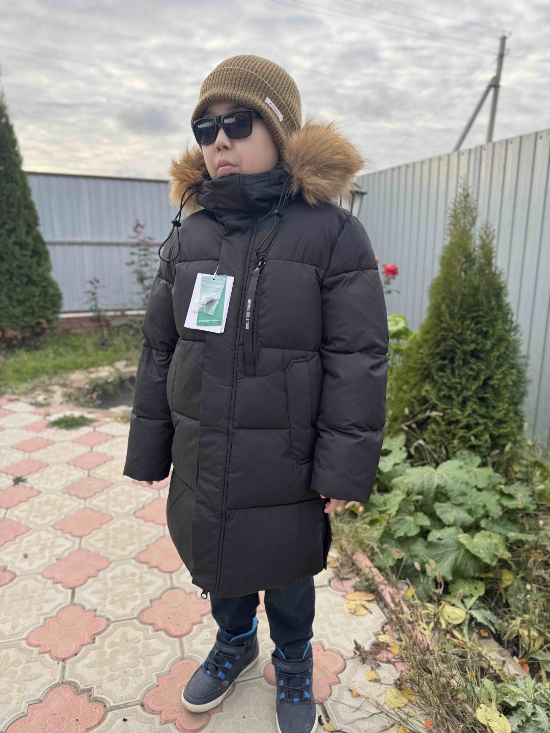 Пуховик черный
