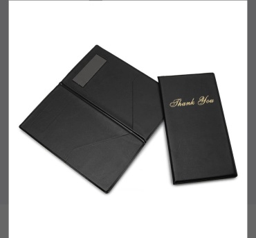 Счетница книжка 20x10 см, кожзам, черный