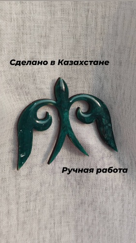 Брошь Sofi_anna_ дерево, ювелирная смола, без вставок