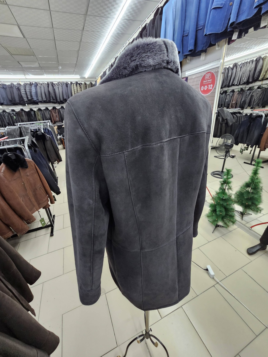 Дубленка LEPONTE серый