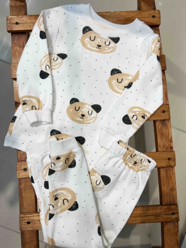 Пижама Elmas Kids белый, бежевый