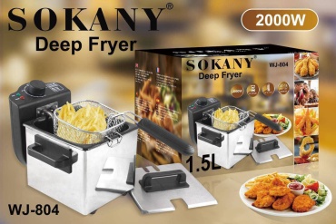 Фритюрница SOKANY WJ-804 белый, черный
