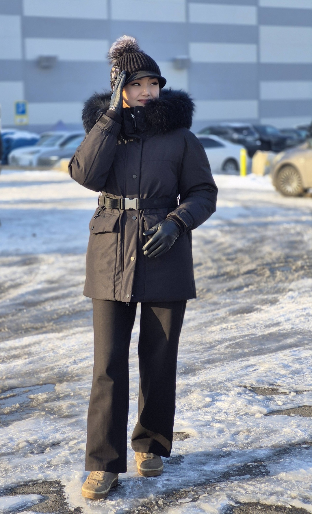 Парка черный