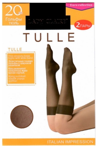Гольфы LADY CLAIRE Гольфы Lady claire tulle nero xxl черный 2XL