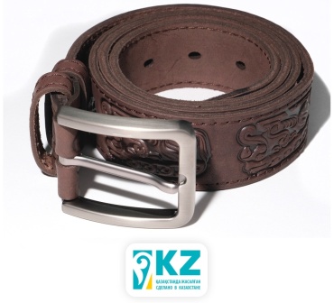 Ремень ZAF Leather натуральная кожа 130 см коричневый