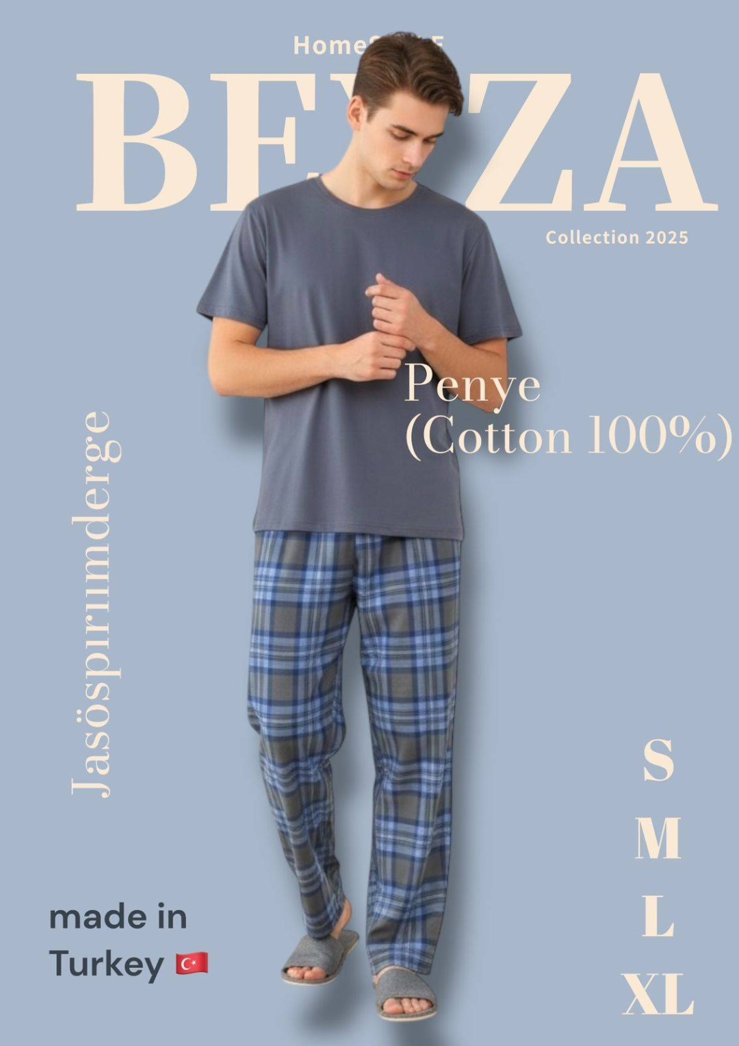 Пижама BEYZA синий, серый