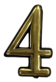 Цифра 4, пластик