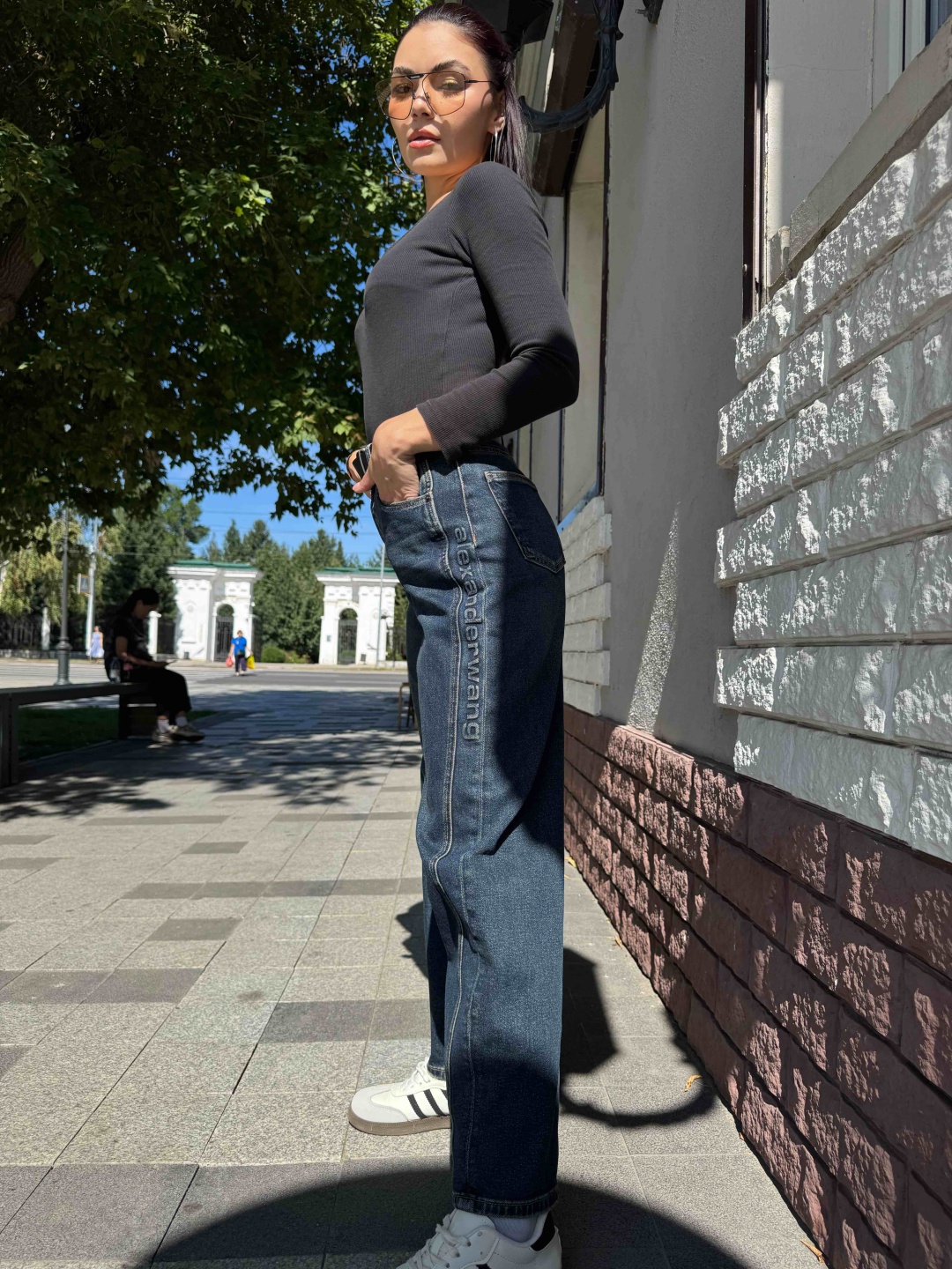 Джинсы прямые синий