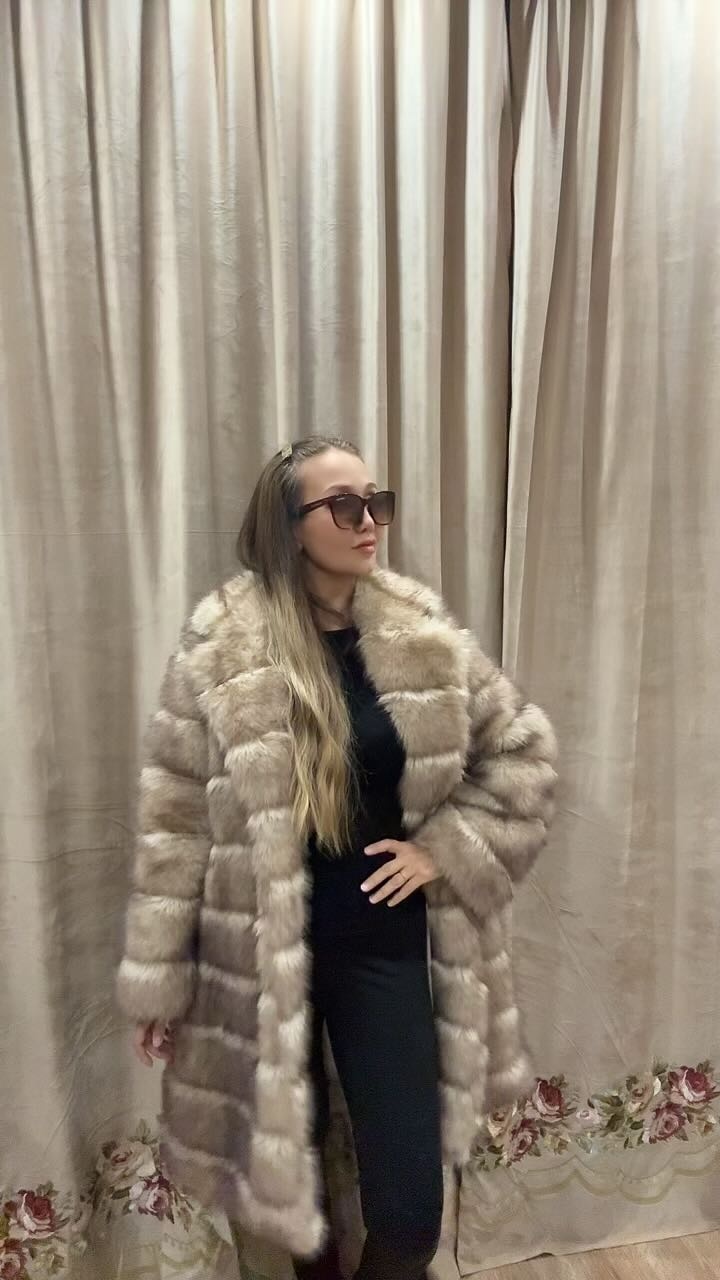 Шуба бежевый