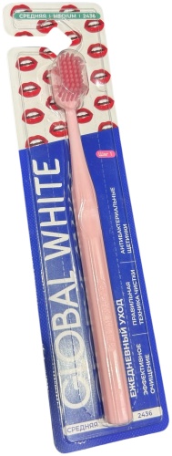 Global White Global white зубная щетка средняя 1 шт