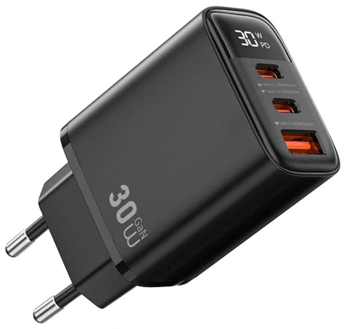 Зарядное устройство NO25BLE USB Type-C, USB черный