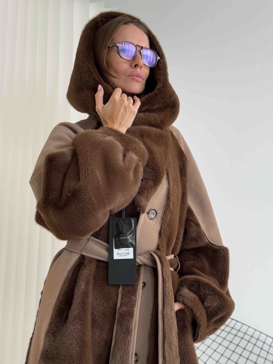 Дубленка коричневый